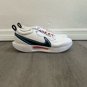 NWOB Nike Court Zoom Pro Tennis Shoes Sz 12.5 'White/Blue/Red' (DV3278-101)